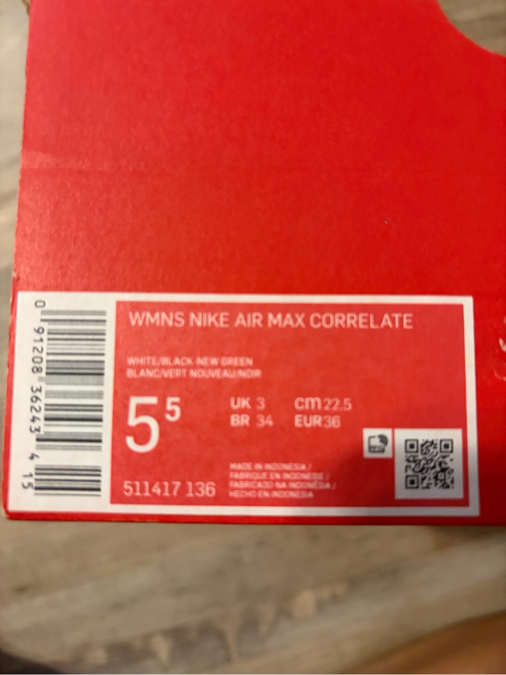 Nike Air Max Correlate Sneakers in White, Black & Teal Accent - Picture 5 of 5
